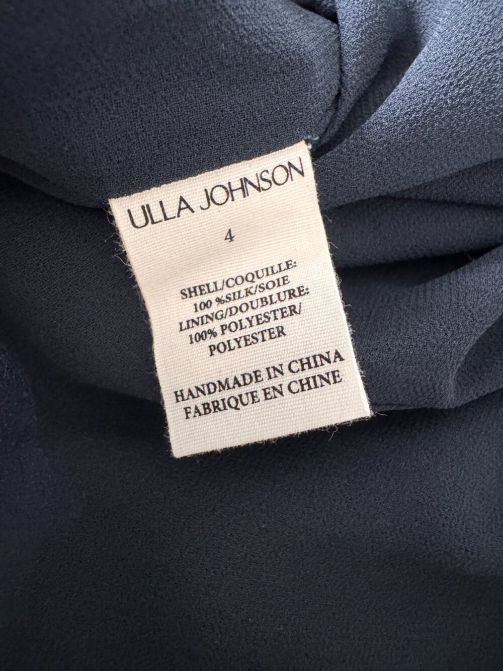NWT Ulla Johnson Agathe Black Silk V-Neck Gown Size 4 $1195 - Picture 16 of 16